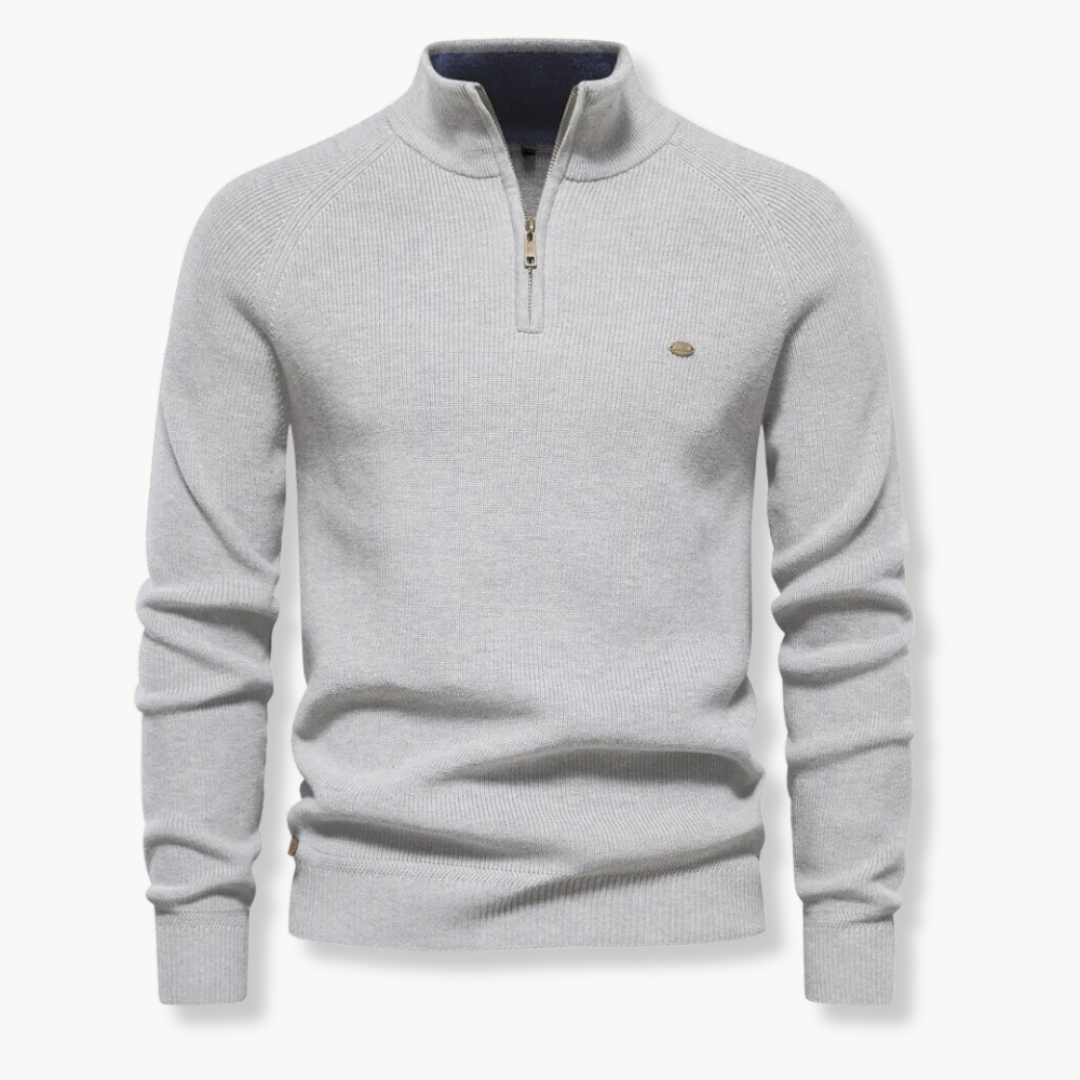 Men's Quarter Zip Pullover Sweater
