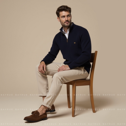 Men's Quarter Zip Pullover Sweater