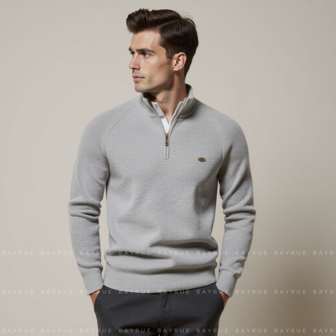 Men's Quarter Zip Pullover Sweater