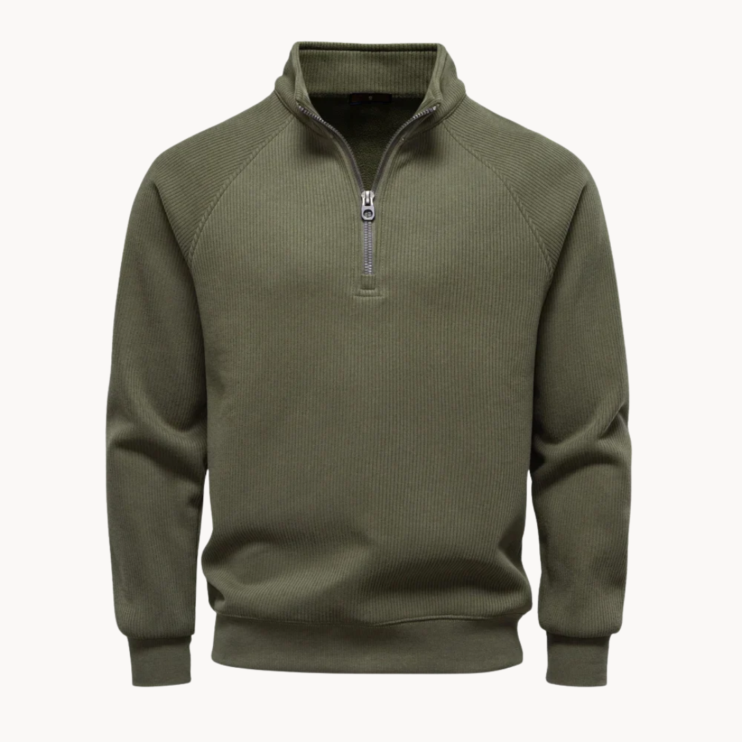 Men's Quarter Zip Pullover Sweater