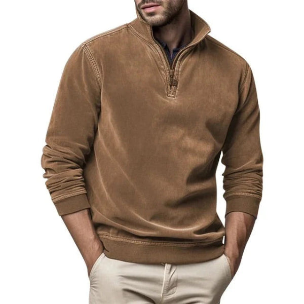 Men's Quarter Zip Sweater Pullover for Casual Comfort