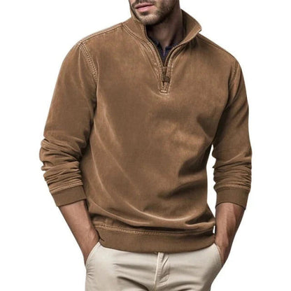 Men's Quarter Zip Sweater Pullover for Casual Comfort