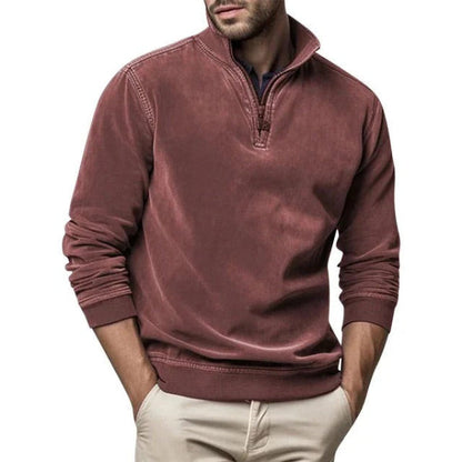 Men's Quarter Zip Sweater Pullover for Casual Comfort