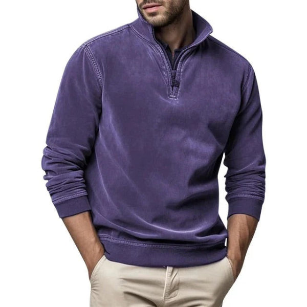 Men's Quarter Zip Sweater Pullover for Casual Comfort