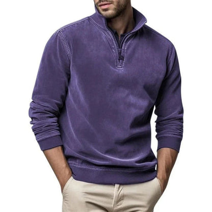 Men's Quarter Zip Sweater Pullover for Casual Comfort
