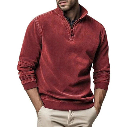 Men's Quarter Zip Sweater Pullover for Casual Comfort