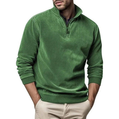 Men's Quarter Zip Sweater Pullover for Casual Comfort