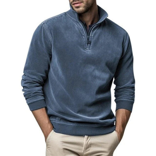 Men's Quarter Zip Sweater Pullover for Casual Comfort
