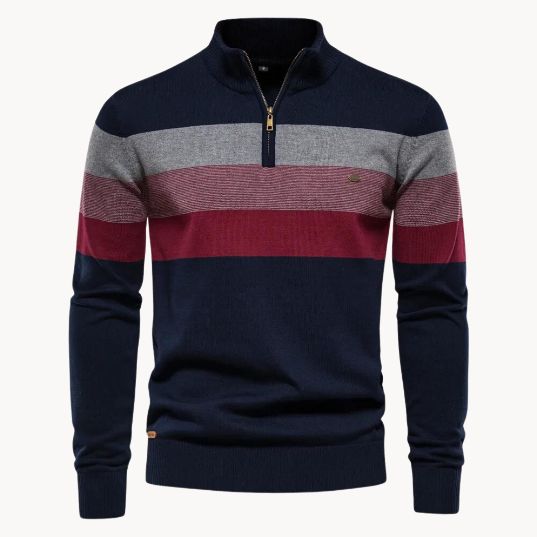 Men's Quarter Zip Sweater Slim Fit