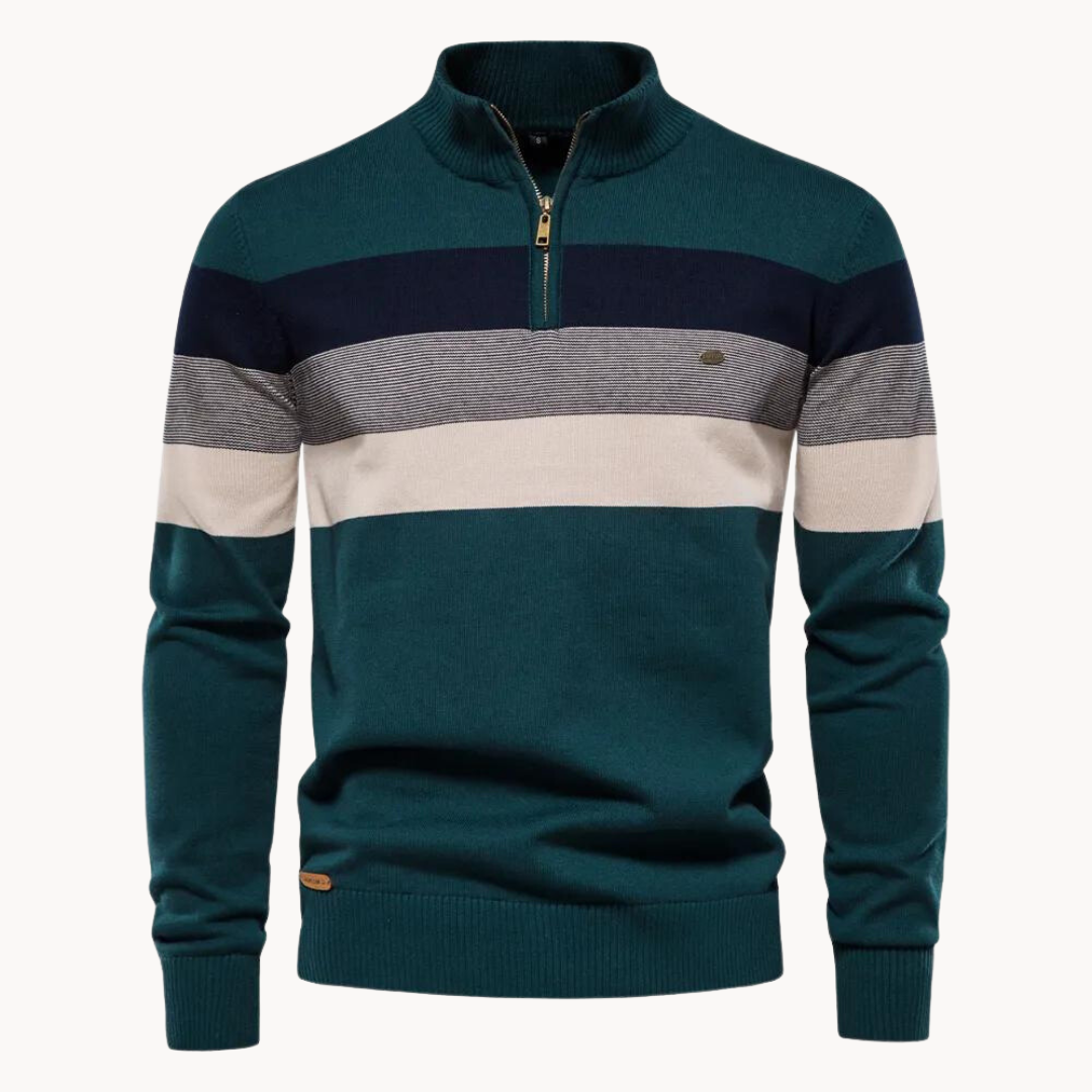 Men's Quarter Zip Sweater Slim Fit
