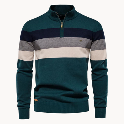 Men's Quarter Zip Sweater Slim Fit