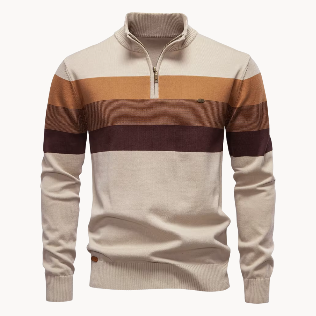 Men's Quarter Zip Sweater Slim Fit