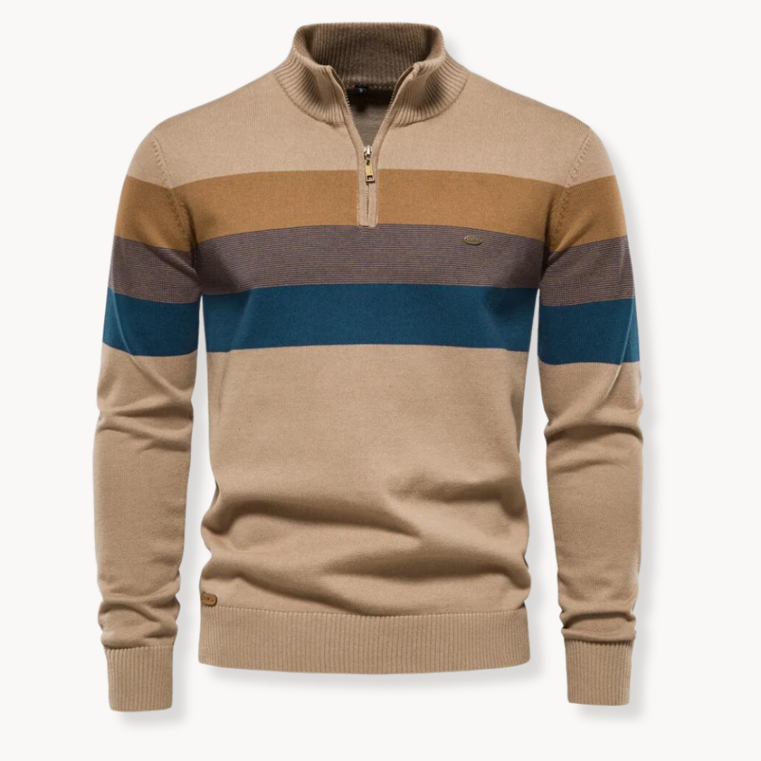 Men's Quarter Zip Sweater Slim Fit