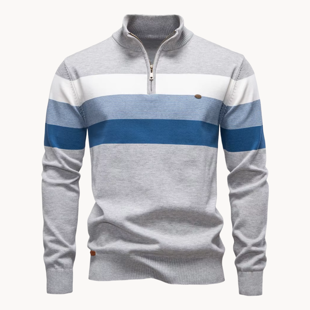 Men's Quarter Zip Sweater Slim Fit
