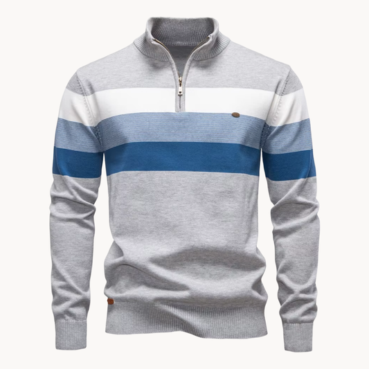 Men's Quarter Zip Sweater Slim Fit