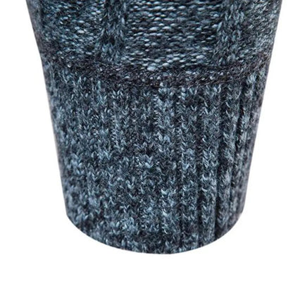 Men's Quarter Zip Sweater with Stand-Up Collar