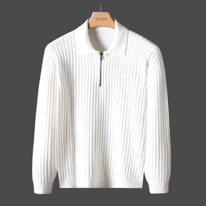 Men's Quarter-Zip Sweater with Stylish Design