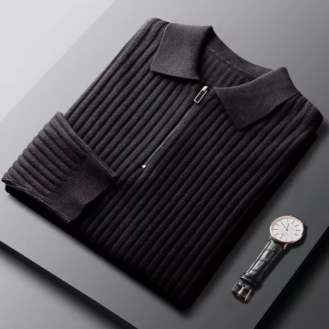 Men's Quarter-Zip Sweater with Stylish Design