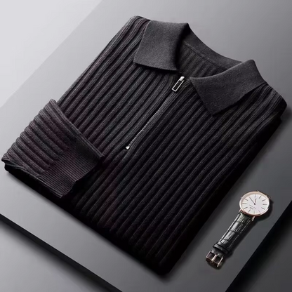 Men's Quarter-Zip Sweater with Stylish Design