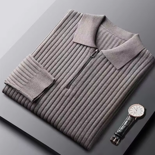 Men's Quarter-Zip Sweater with Stylish Design