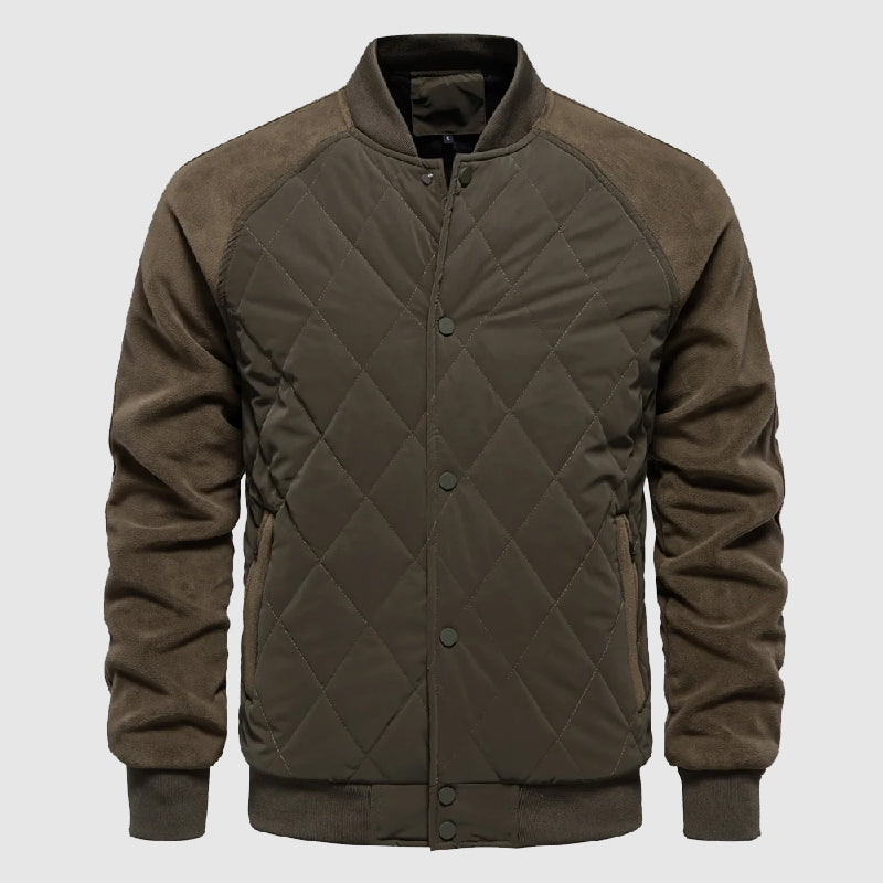 Men's Quilted Bomber Jacket