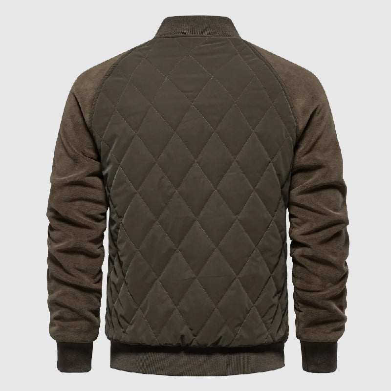 Men's Quilted Bomber Jacket