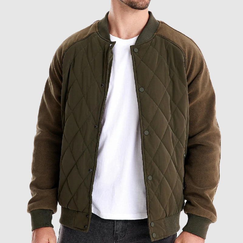Men's Quilted Bomber Jacket