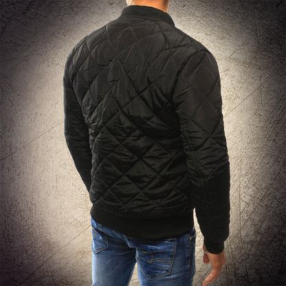 Men's Quilted Bomber Jacket - Stylish Autumn Jacket