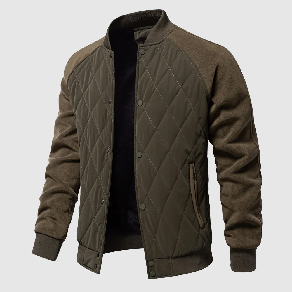 Men's Quilted Bomber Jacket