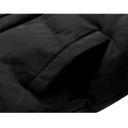 Men's Quilted Hooded Jacket with Elastic Cuffs