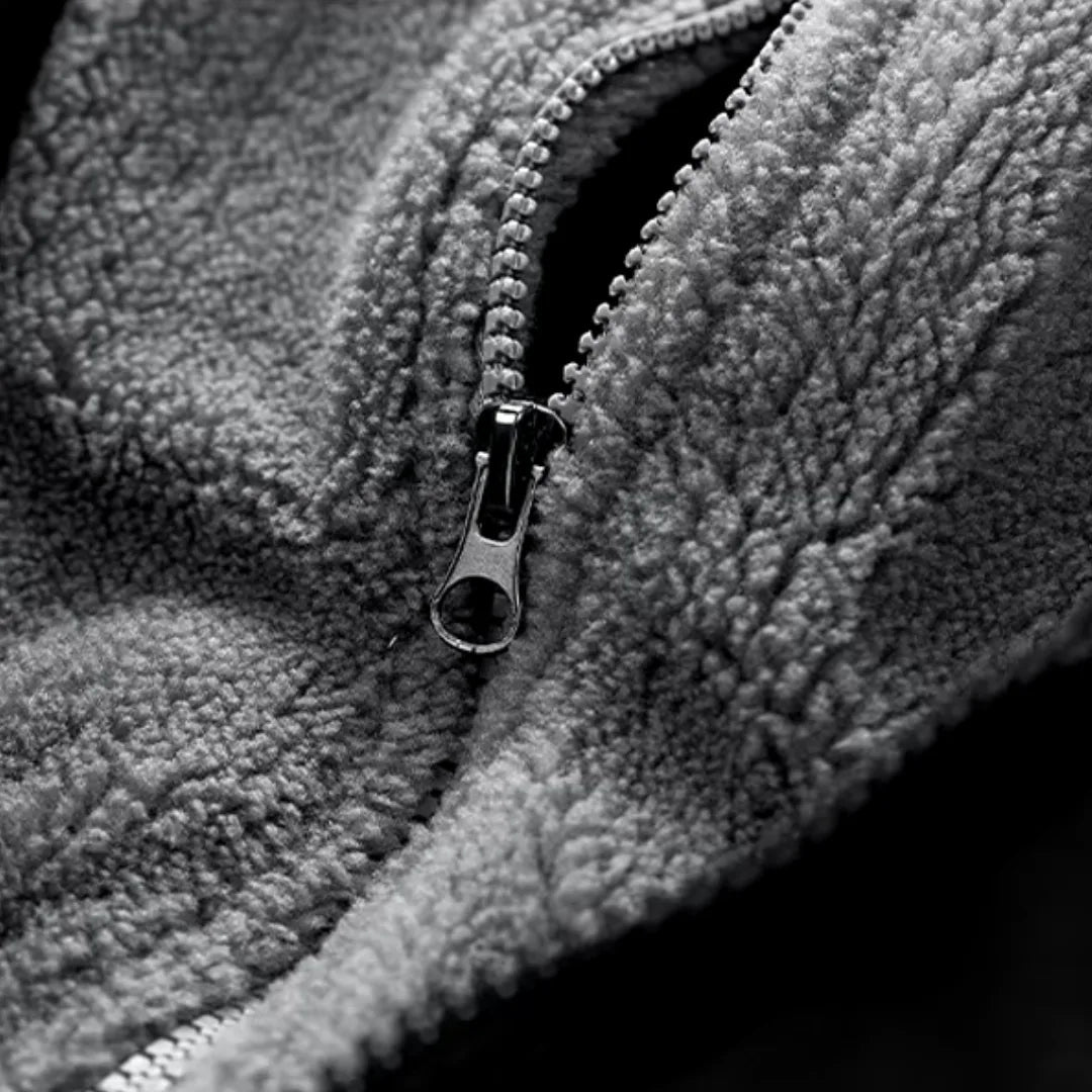 Men's Quilted Hooded Jacket with Elastic Cuffs