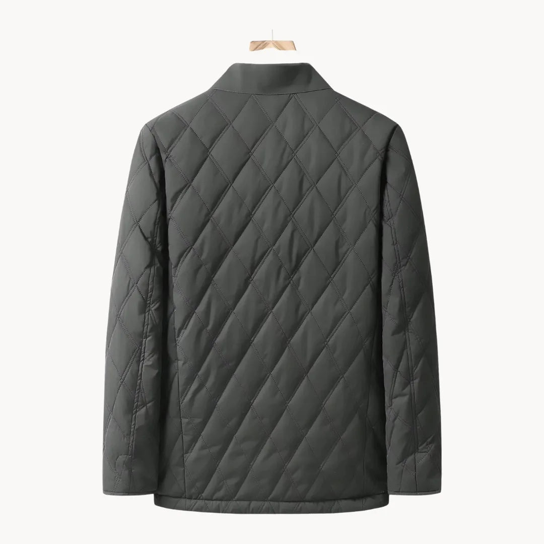 Men's Quilted Jacket with Classic Collar