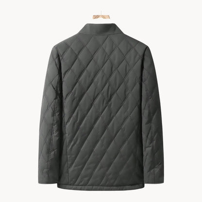 Men's Quilted Jacket with Classic Collar