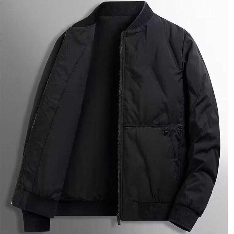 Men's Quilted Jacket with Padded Insulation