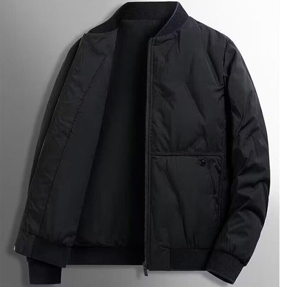 Men's Quilted Jacket with Padded Insulation