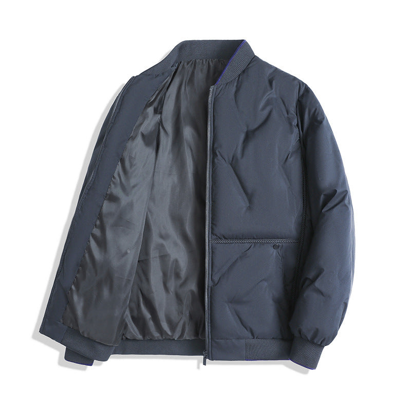 Men's Quilted Jacket with Padded Insulation