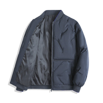 Men's Quilted Jacket with Padded Insulation
