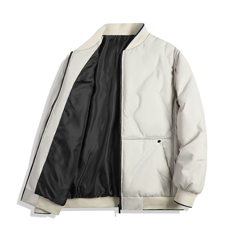 Men's Quilted Jacket with Padded Insulation