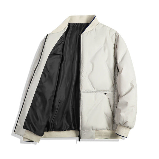 Men's Quilted Jacket with Padded Insulation