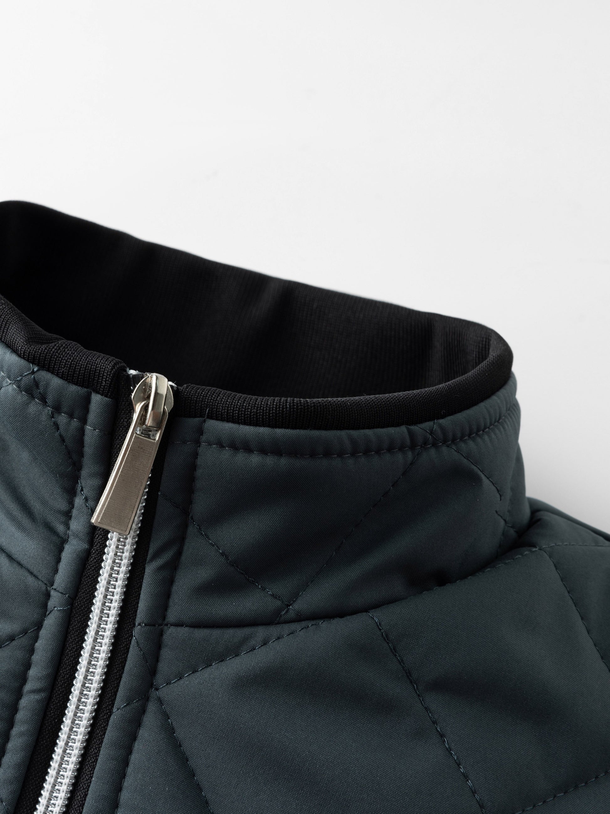 Men's Quilted Jacket with Stand Collar