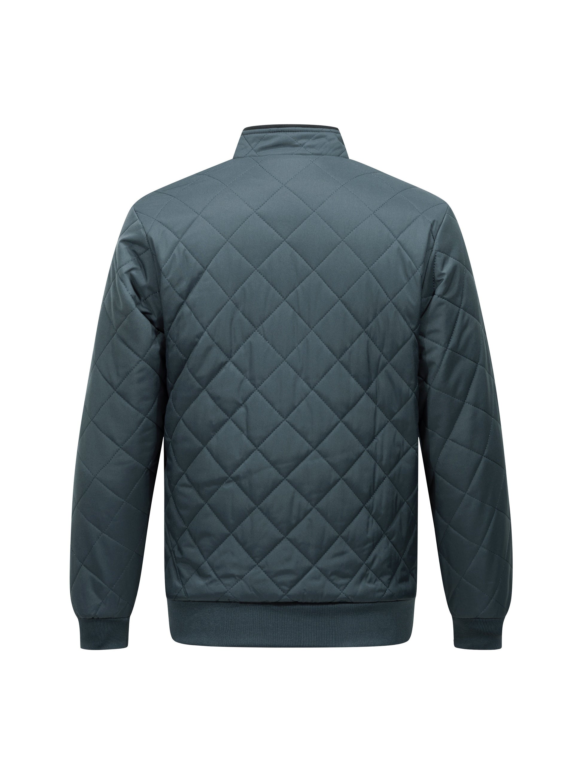 Men's Quilted Jacket with Stand Collar