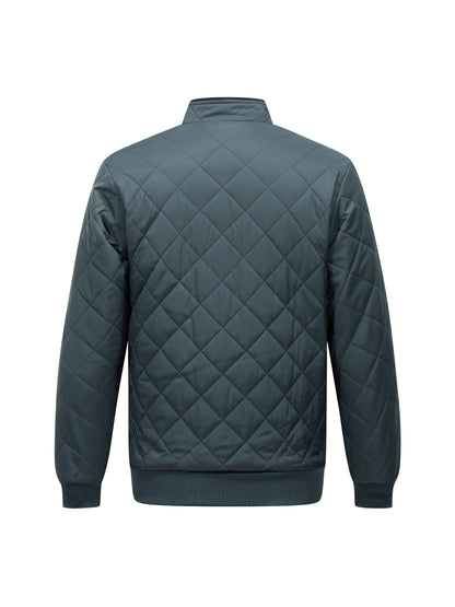 Men's Quilted Jacket with Stand Collar