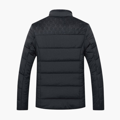Men's Quilted Jacket with Stand-Up Collar