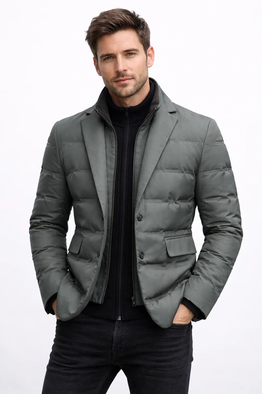 Men's Quilted Slim-Fit Jacket