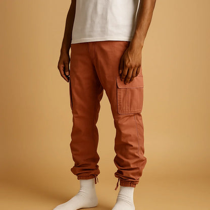 Men's Regular Fit Cargo Pants with Multiple Pockets