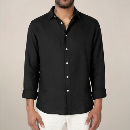 Men's Relaxed Fit Button Front Shirt