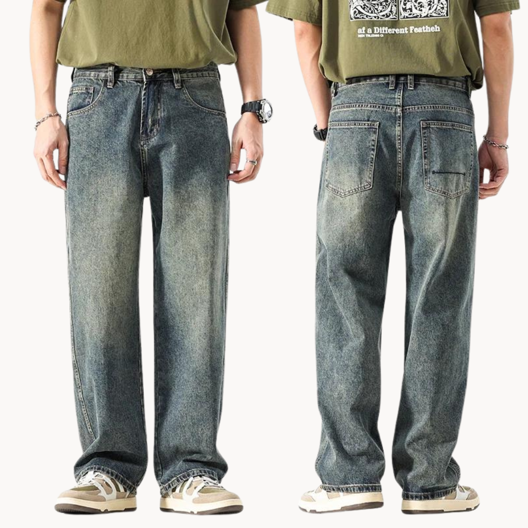 Men's Relaxed Fit Vintage-Inspired Jeans