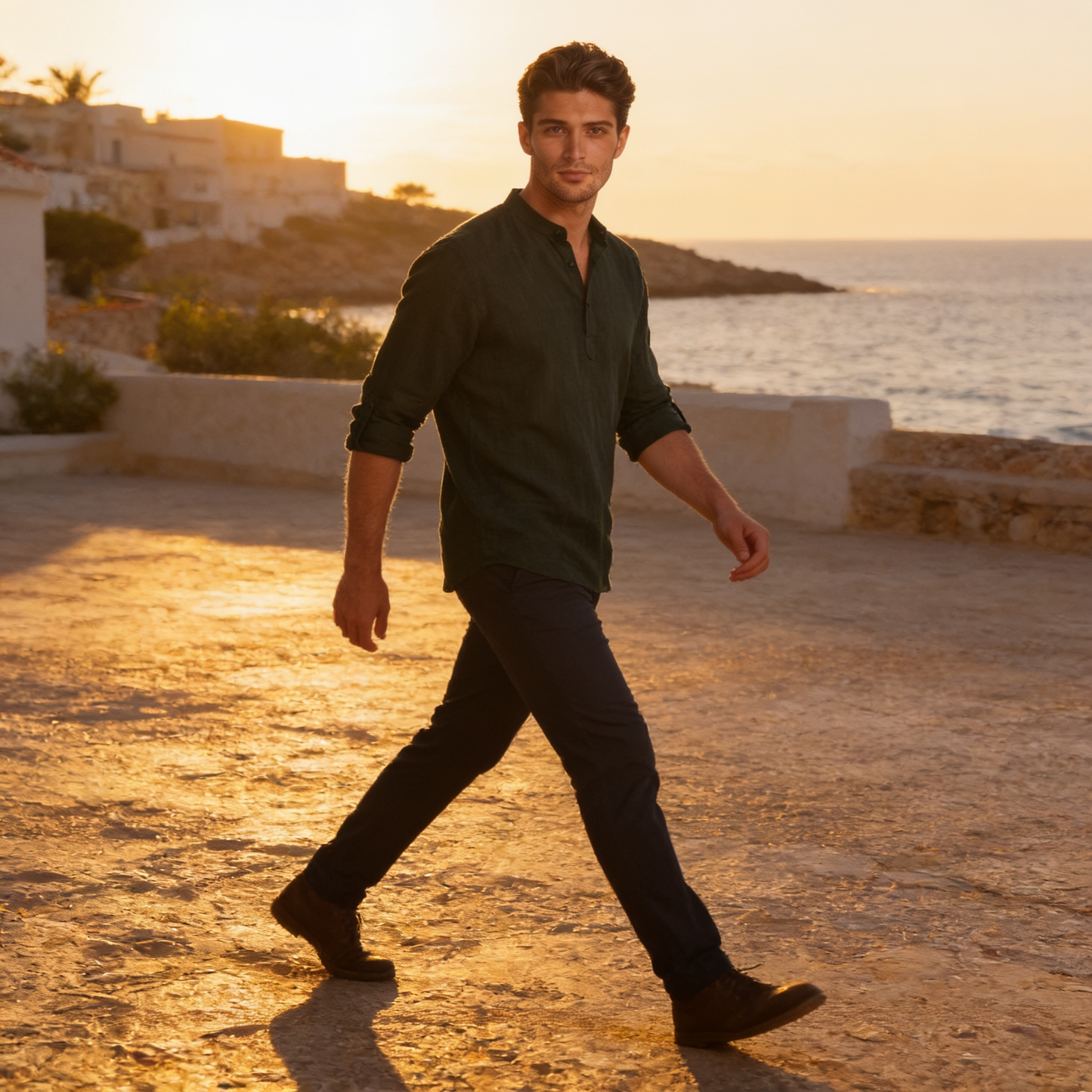 Men's Relaxed Henley Shirt