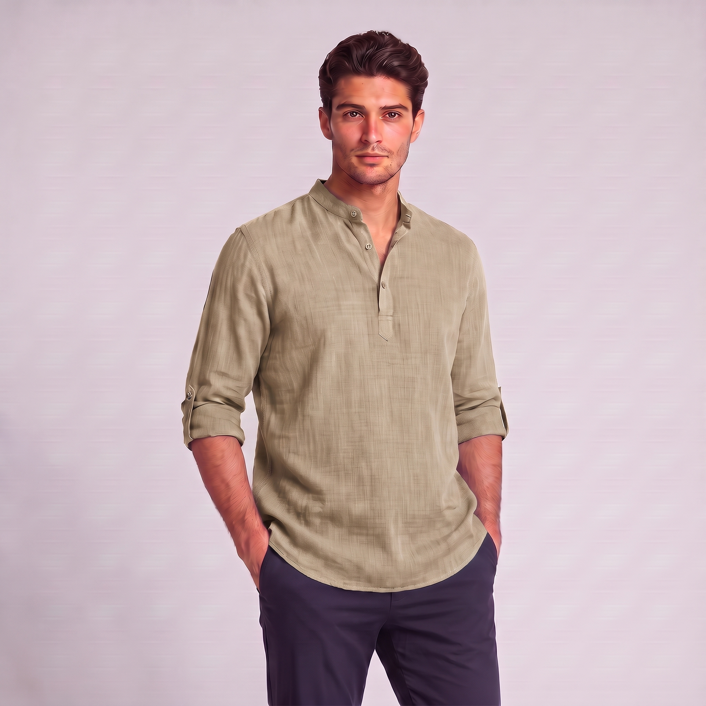 Men's Relaxed Henley Shirt
