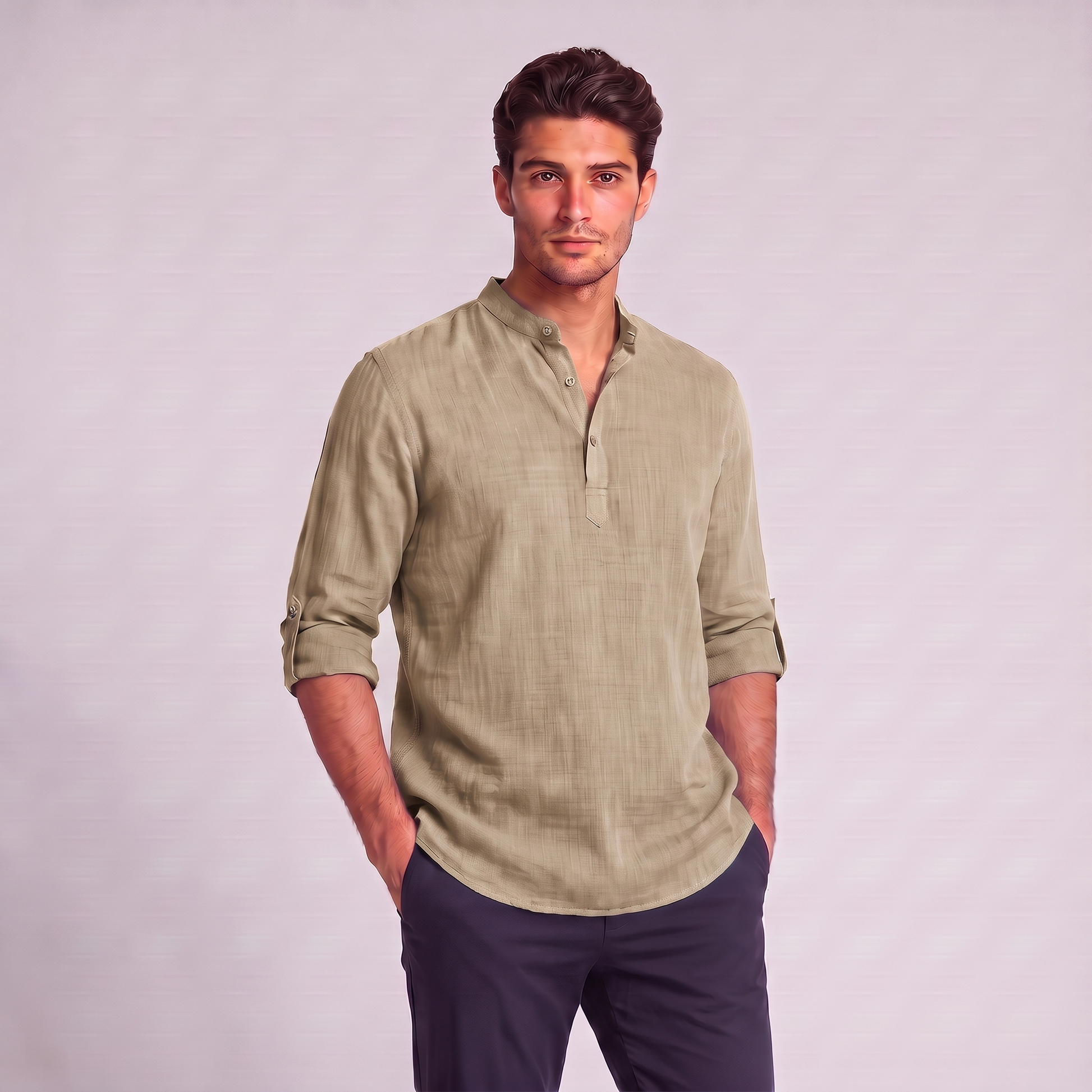 Men's Relaxed Henley Shirt